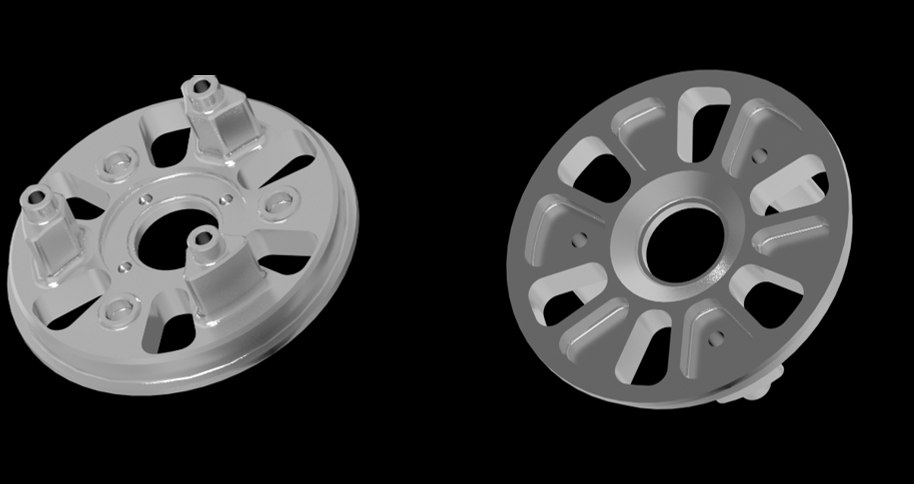 Planetary gearbox carrier CAD render