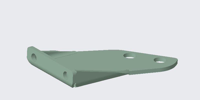 Sheet metal sensor mount CAD render