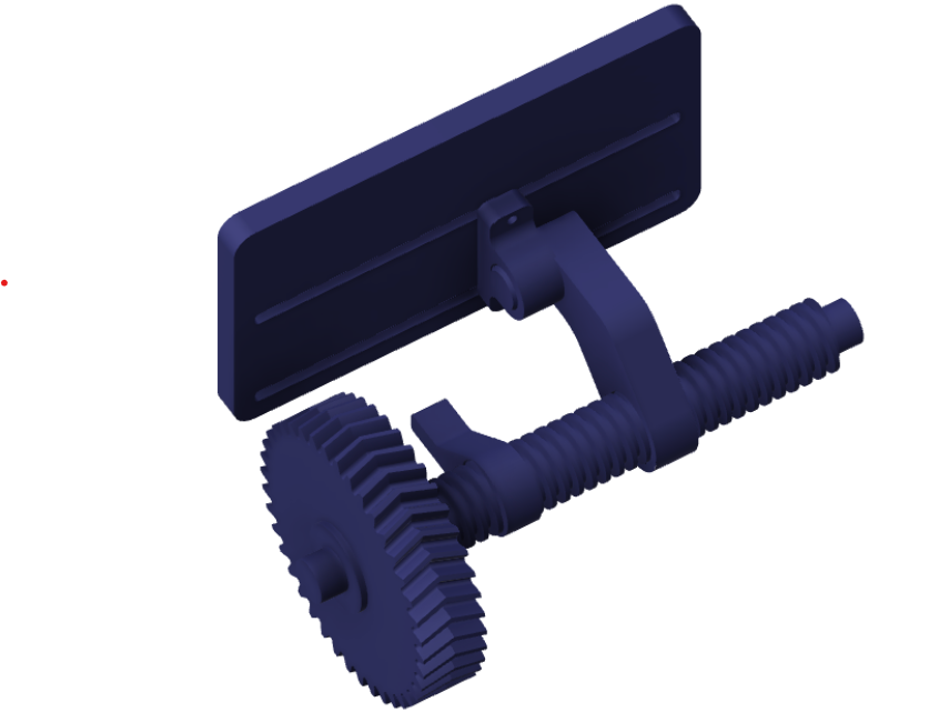 Lead screw mechanism CAD render