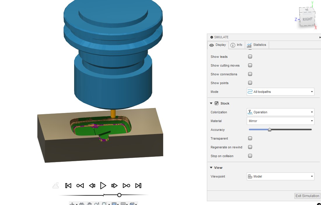 CNC toolpath simulation in Fusion 360