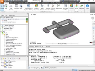 MoldFlow Synergy simulation output, alternate view