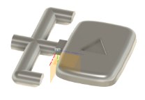Injection molded part render